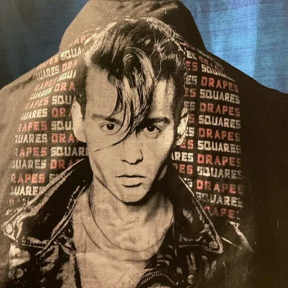 Alstyle Black Short Sleeve Tee with Vintage Graphic Cry Baby movie Johnny Depp - Picture 4 of 5